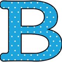 Big B - Blue polka dot