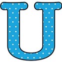 Big U - Blue polka dot