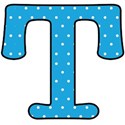 Big T - Blue polka dot