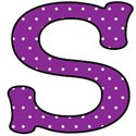 Big S - Purple polka dot