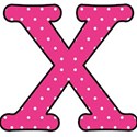 Big X - Pink polka dot