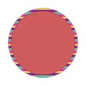 striped frame - circle