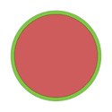 green polka dot frame - portrait