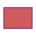blue polka frame - square