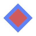 blue diamond frame