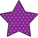 purple polka dot star