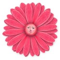 pink flower face