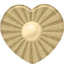 beige heart button