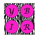 Printable Zebra Birthday Square Banner 2