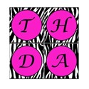 Printable Zebra Birthday Square Banner 3