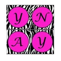 Printable Zebra Birthday Square Banner 4