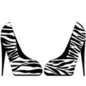 Diva High Heel Zebra