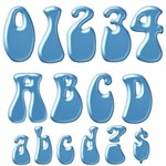 Balloon Alphabet Blue