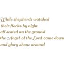 while shepherds watched