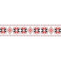 Red and black snowflake trim