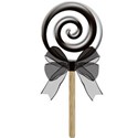 white black lolly pop