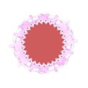heart ppink curl round frame