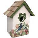 birdhouse painted pigeons