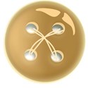 brown glossy button