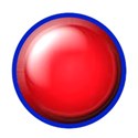 red button with blue frame