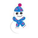 snowman with blue hat