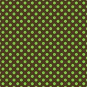 brown with green polka dots 6 x 6 square