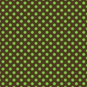 brown with green polka dots 6 x 6 square