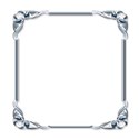 Blue square frame 2d