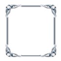 Blue square frame 2d