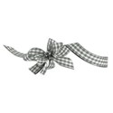 plaid bow grey