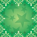 Christmas Stars on green background