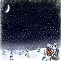 snowy night background