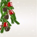 Pine cone garland background