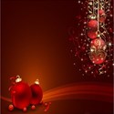 red christmas ornament background