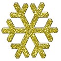 gold glitter snowflake