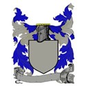 Blazon blue with banner