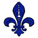 Fleur de lis blue