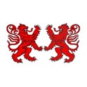 lions rampant combattant red