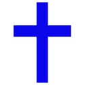 Christian cross blue
