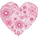 floral filagree heart