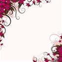 burgandy floral corners background