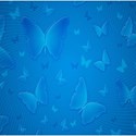 blue butterfly shadow background