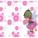 morning glory fairy and flowers background