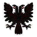 Double headed eagle black