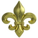 Fleur de lys gold belt buckle 2