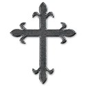 Black cross chrome distressed