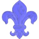 Fleur de lis blue tint