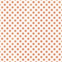 6 x 6 tangerine polka dot