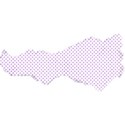 white with purple dots