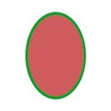 green oval frame